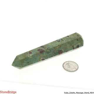 Ruby Zoisite Pointed Massage Wand - Medium #2 - 3" to 4"    from Stonebridge Imports