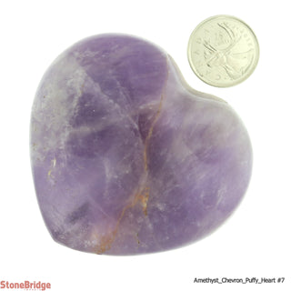 Amethyst Chevron Puffy Heart #7 200g to 249g    from Stonebridge Imports