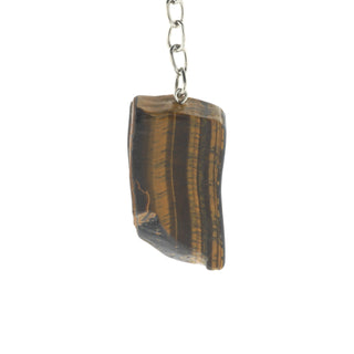 Keychain - Tiger's Eye Gold Slice    from Stonebridge Imports