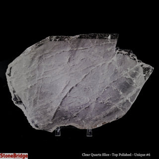 Clear Quartz Slice Top Polished U#6 - 9 3/4"    from Stonebridge Imports