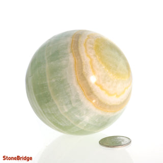 Pistachio Green Calcite Sphere from Stonebridge Imports
