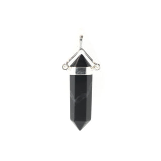 Onyx Black Double Terminated Swivel - 925 Silver Pendant from Stonebridge Imports