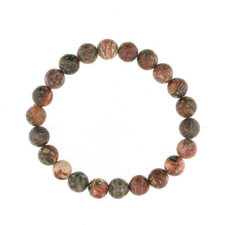 Red Jasper Leopardskin Round Bracelet - 8mm    from Stonebridge Imports