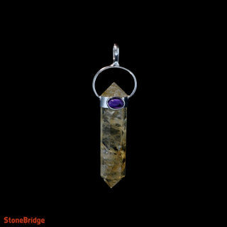 Citrine Double Terminated Cabochon - 925 Silver Pendant (Enhanced) from Stonebridge Imports