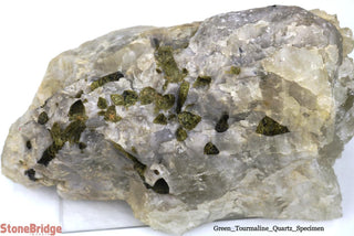 Green Tourmaline on Quartz Matrix U#1    from Stonebridge Imports