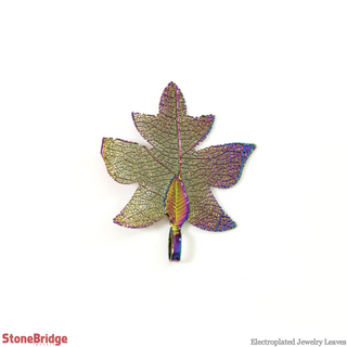 Electroplated Jewelry Leaves - Type #8 - Rainbow (Enhanced) from Stonebridge Imports