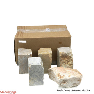 Soapstone Chunk - 22 lb Box    from Stonebridge Imports