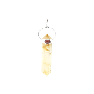 Rutilated Quartz Double Terminated Cabochon - 925 Silver Pendant from Stonebridge Imports