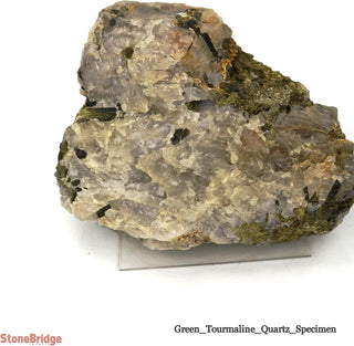 Green Tourmaline on Quartz Matrix U#3    from Stonebridge Imports