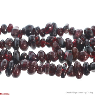Garnet Chip Strands - 3mm to 5mm    from Stonebridge Imports