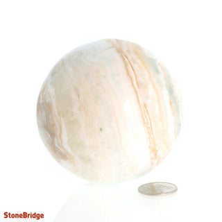 Caribbean Blue Calcite Sphere - Medium #2 - 2 3/4"    from Stonebridge Imports