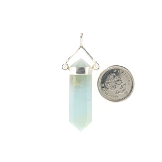 Aquamarine Double Terminated Swivel - 925 Silver Pendant from Stonebridge Imports
