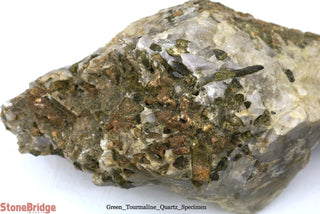 Green Tourmaline on Quartz Matrix U#4    from Stonebridge Imports