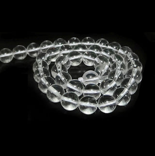 Natural Quartz - A - Round Strand 15" - 6mm    from Stonebridge Imports