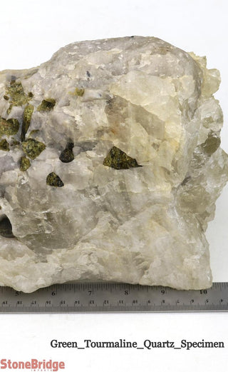 Green Tourmaline on Quartz Matrix U#1    from Stonebridge Imports