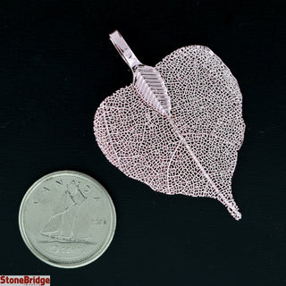 Electroplated Jewelry Leaves - Type #3 - Small Pink Leaf (Enhanced) from Stonebridge Imports
