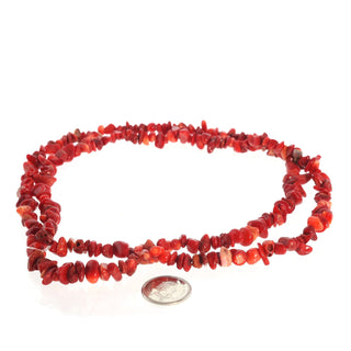 Coral Red Chip Strands - 5mm to 8mm from Stonebridge Imports