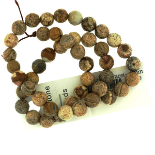 Picture Jasper Faceted- Round Strand 15" - 6mm    from Stonebridge Imports