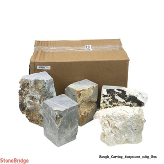 Soapstone Chunk - 22 lb Box    from Stonebridge Imports