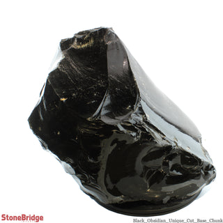 Obsidian Black Boulder Cut-Base U#65 - 16"    from Stonebridge Imports