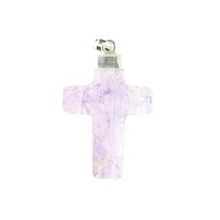 Amethyst Cross - 925 Silver Pendant from Stonebridge Imports