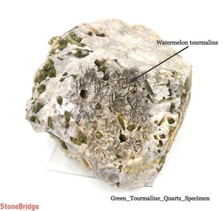 Green Tourmaline on Quartz Matrix U#5    from Stonebridge Imports