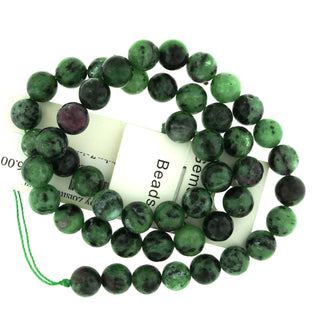 Ruby Zoisite - Round Strand 15" - 8mm    from Stonebridge Imports