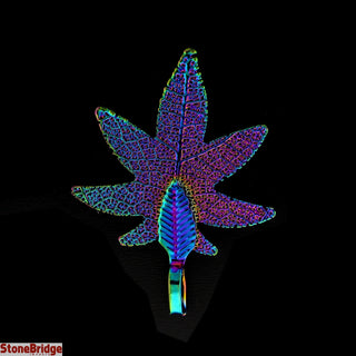 Electroplated Jewelry Leaves - Type #8 - Small Rainbow Leaf (Enhanced) from Stonebridge Imports
