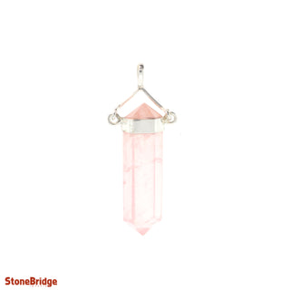 Rose Quartz Double Terminated Swivel - 925 Silver Pendant from Stonebridge Imports