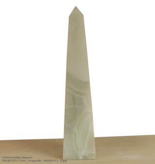 Grey Aragonite Obelisk U#1 - 40cm    from Stonebridge Imports