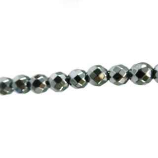 Hematite Faceted - Round Strand - 8mm    from Stonebridge Imports