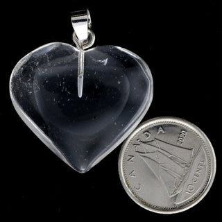 Clear Quartz Heart - 925 Silver Pendant from Stonebridge Imports