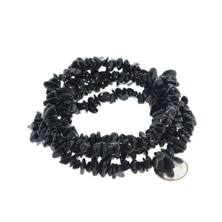 Black Tourmaline Chip Strands - 5mm to 8mm    from Stonebridge Imports