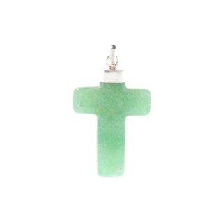 Green Aventurine Cross - 925 Silver Pendant from Stonebridge Imports