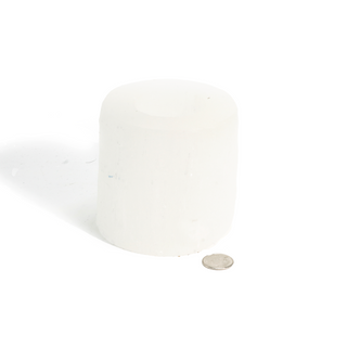 Selenite Candle Holder White - 3" from Stonebridge Imports