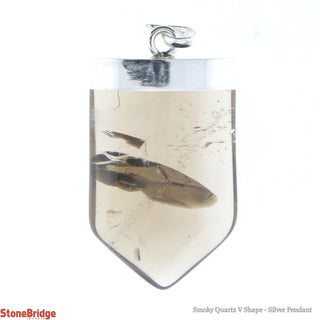 Smoky Quartz V-Tongue - 925 Silver Pendant from Stonebridge Imports
