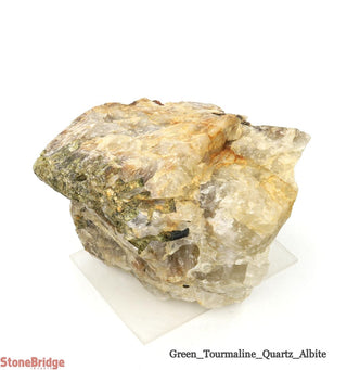 Green Tourmaline on Quartz Matrix U#8    from Stonebridge Imports