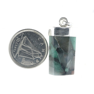 Emerald Polished Point - 925 Silver Pendant from Stonebridge Imports