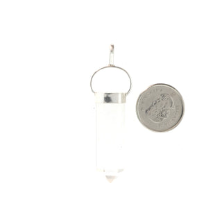 Clear Quartz Polished Point - 925 Silver Pendant from Stonebridge Imports