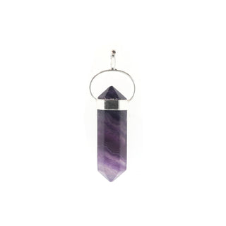 Fluorite Purple Double Terminated - 925 Silver Pendant from Stonebridge Imports