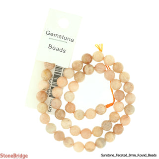 Sunstone Multi Colour Faceted - Round Strand 15" - 8mm    from Stonebridge Imports