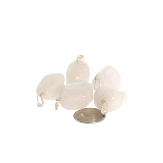 White Quartz Tumbled Pendants - 5 Pack from The Rock Space
