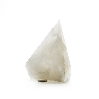 White Quartz Cut Base, Polished Point Tower #7 from The Rock Space