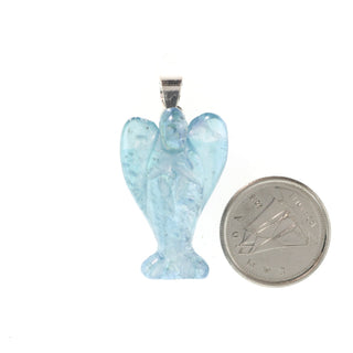 Aqua Aura Angel - 925 Silver Pendant from The Rock Space