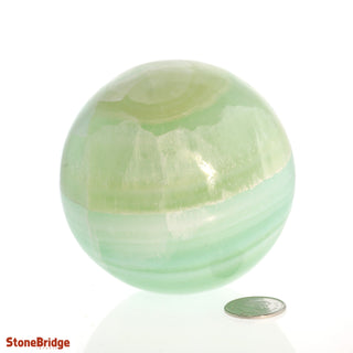 Pistachio Green Calcite Sphere from Stonebridge Imports