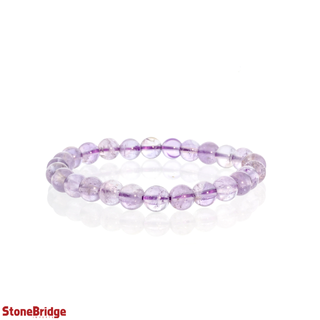 Amethyst Light Purple Round Bracelet - 8mm from The Rock Space