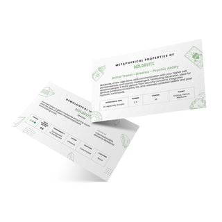 Stone Meaning Cards - Moldavite - 10 Pack from Stonebridge Imports
