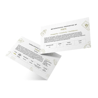 Stone Meaning Cards - Pyrite - 10 Pack from Stonebridge Imports