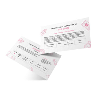 Stone Meaning Cards - Rose Quartz - 10 Pack from Stonebridge Imports