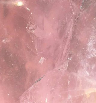 Close-up of raw rose quartz